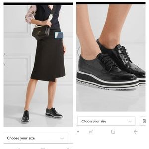 Prada leather platform sneakers(flats)